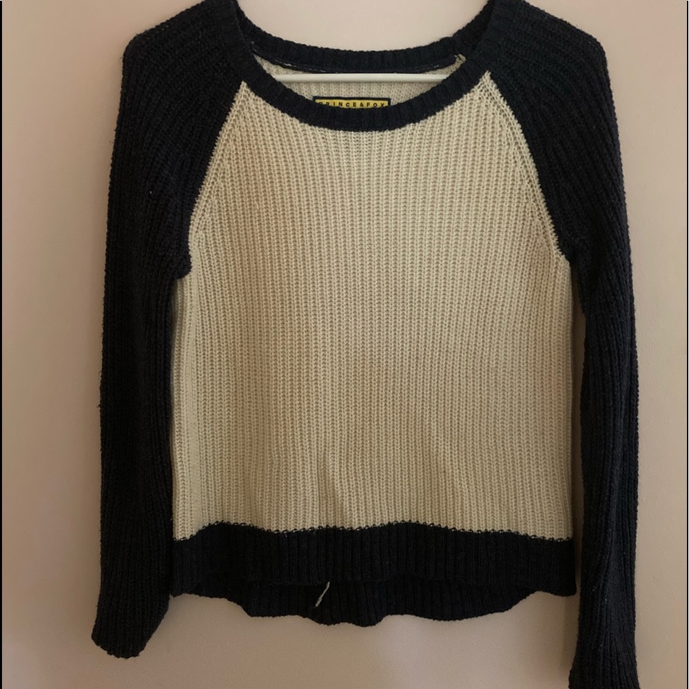 Knitted, Prince and Fox, cropped sweater.